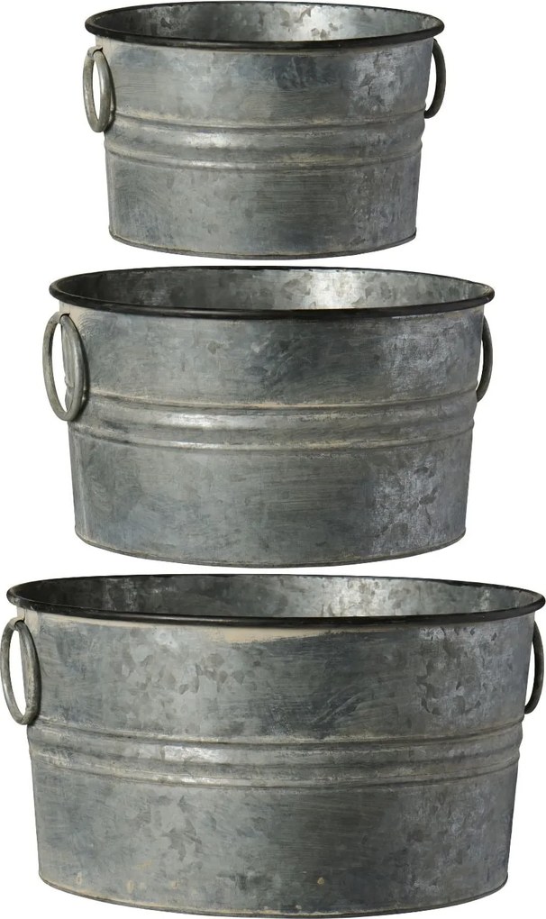 Ib Laursen Kovový kvetináč Urban Garden Handles L