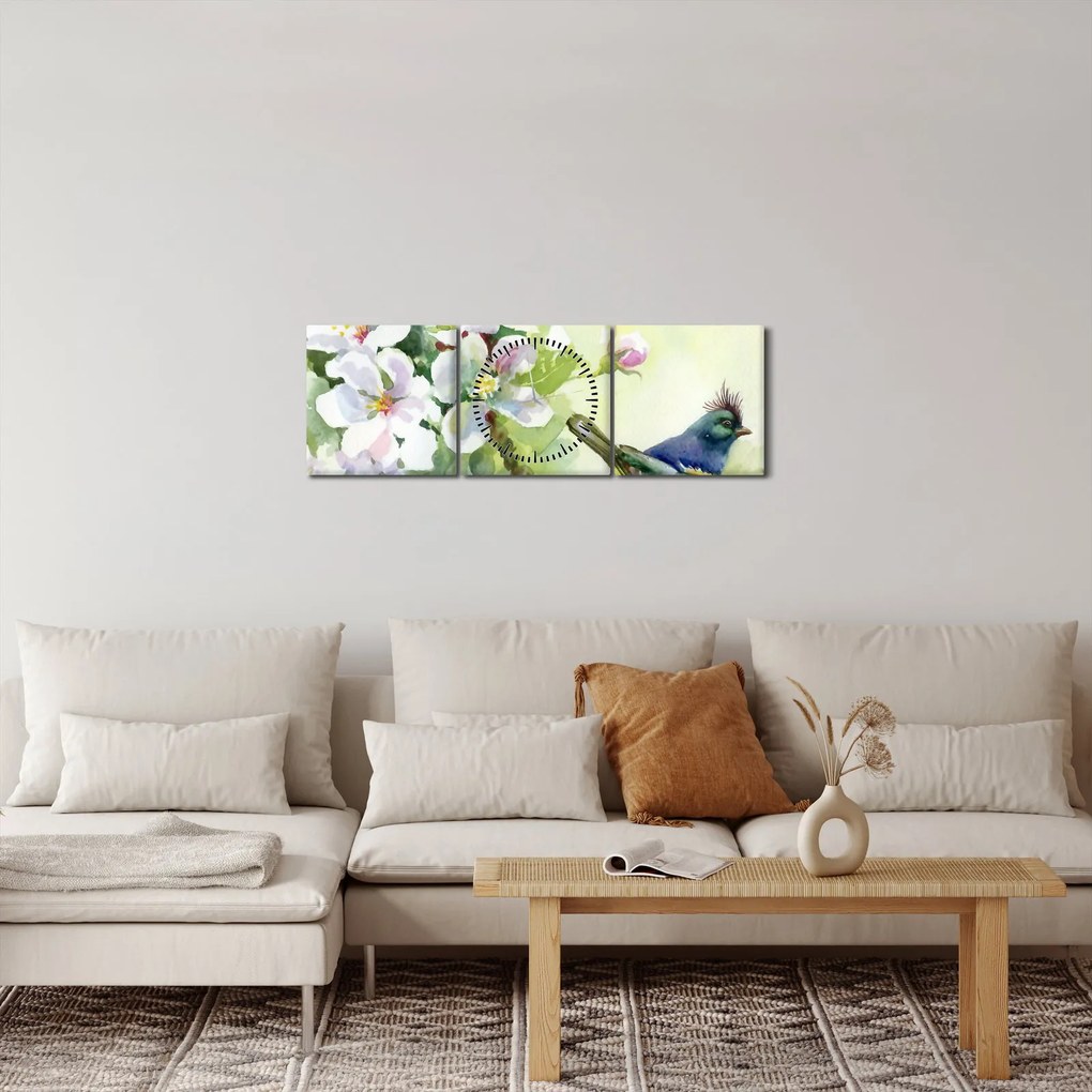 Obraz - Jar (s hodinami) (90x30 cm)