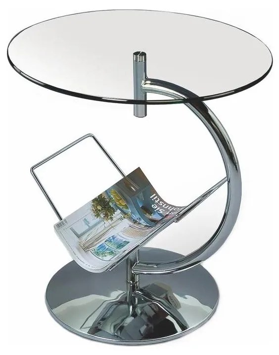 Konferenčný stolík ALMA 50x45 cm lesklý chróm