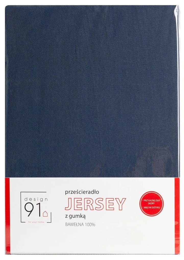 JERSEY PRESTIERADLO 180X200 CM, VÝŠKA 30 CM TMAVOMODRÉ