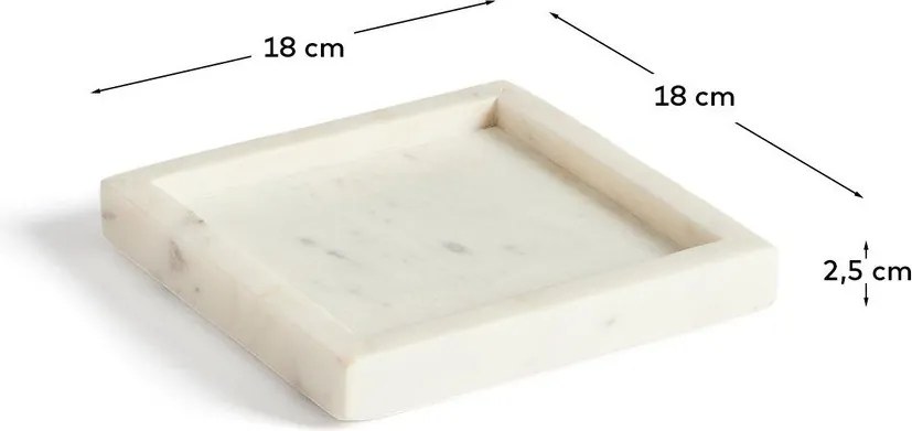 Mramorová dekoratívna tácka 18x18 cm Serela – Kave Home