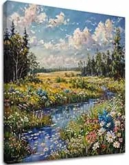 Obraz krajiny na plátne Potok v prírode