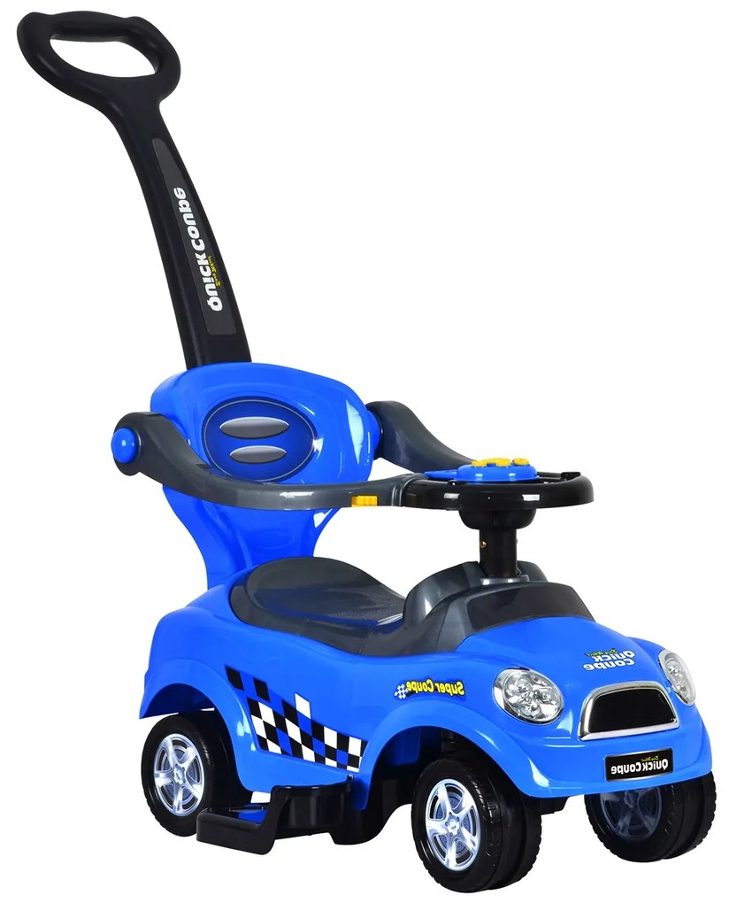 Wellhox Detské odrážadlo s rukoväťou 3v1 - modré