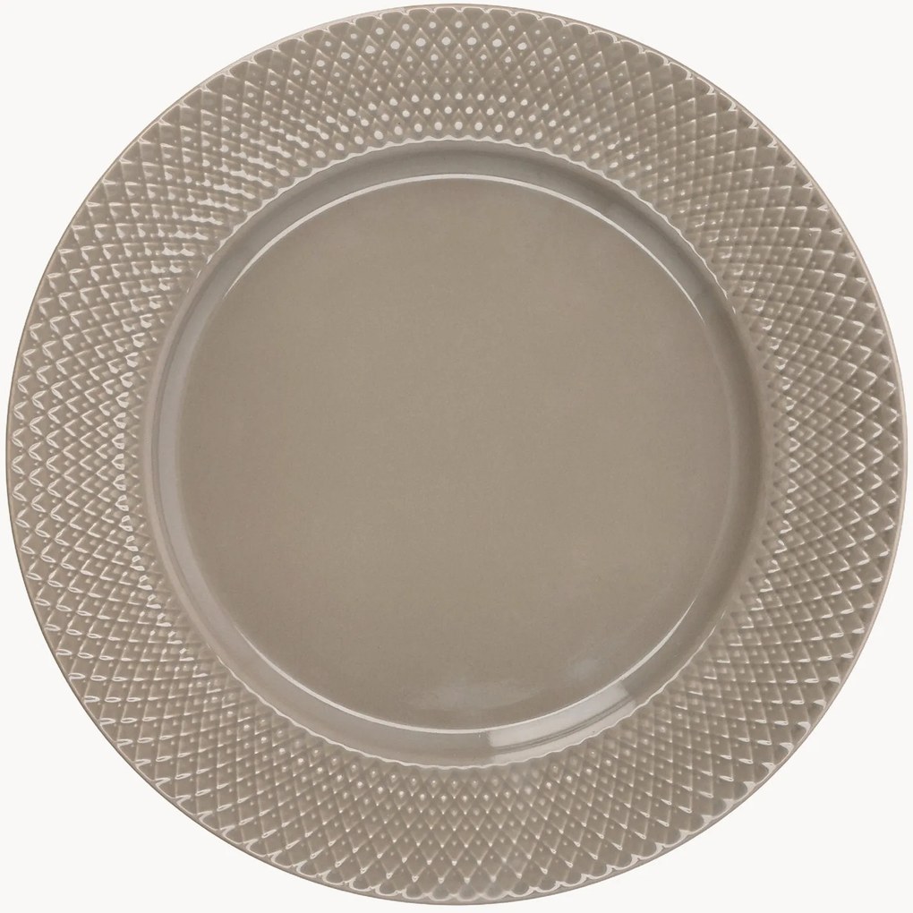 Porcelánový plytký tanier Rhombe Earth