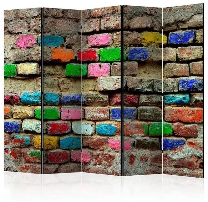 Paraván - Colourful Bricks II [Room Dividers]