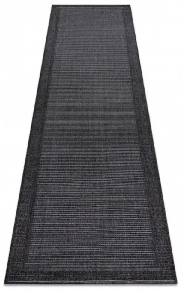 Kusový koberec Duhra čierny atyp 70x300cm