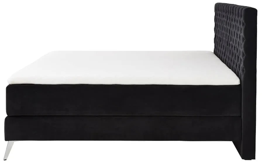 Boxspring posteľ oliver 180 x 200 čierna MUZZA