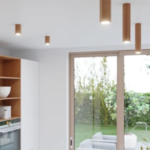 Sollux SL.1033 - Bodové svietidlo ZEKE 1xGU10/40W/230V 10 cm dub