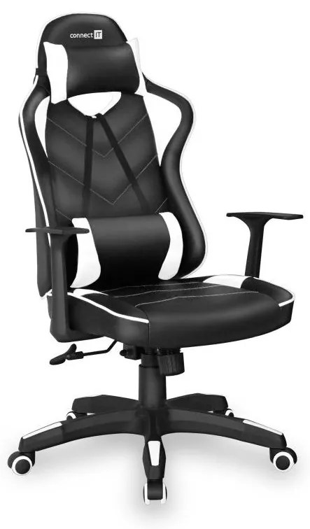 CONNECT IT CGC-0700-WH - Herná stolička LeMans Pro čierno-biela