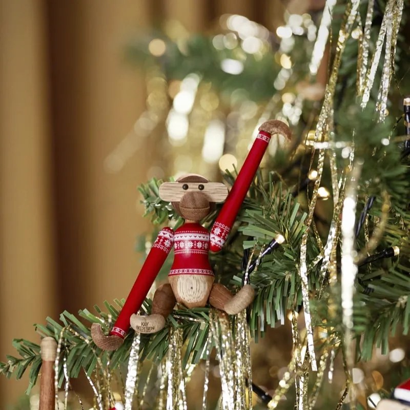 Kay Bojesen Drevená opička Monkey Christmas Jumper 2024 Mini