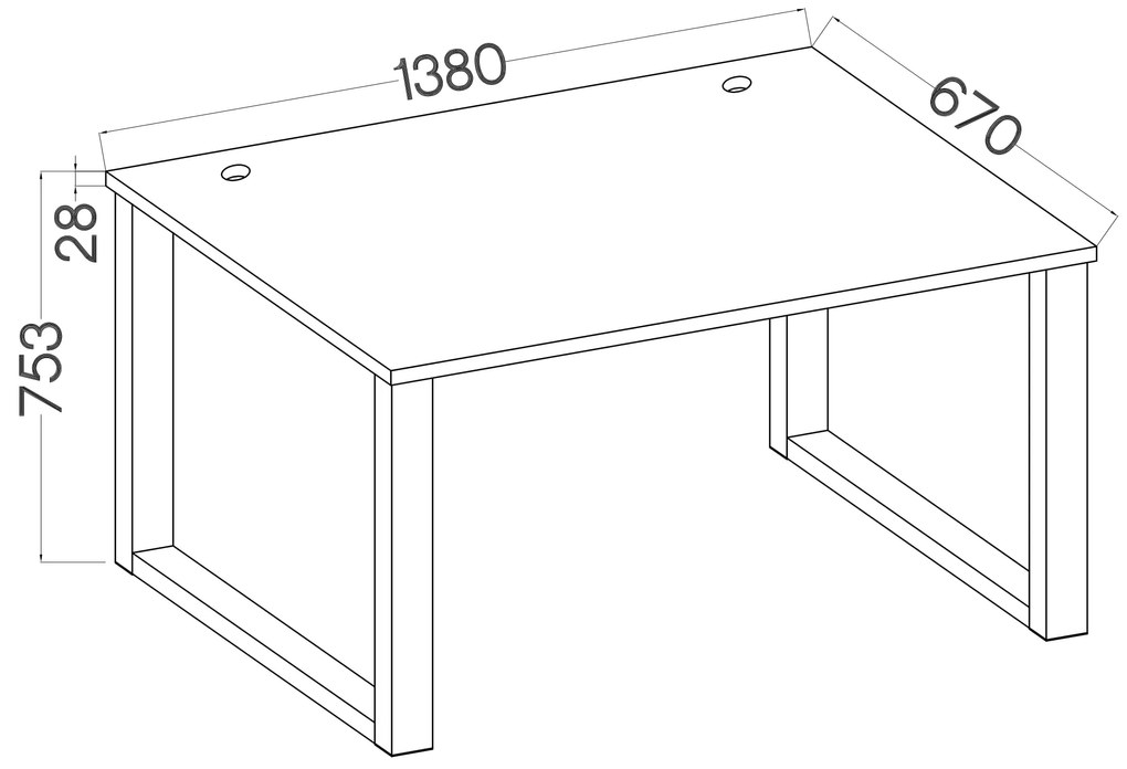 Pc stolík Mantela 150 (dub artisan + čierna). Vlastná spoľahlivá doprava až k Vám domov. 1041349