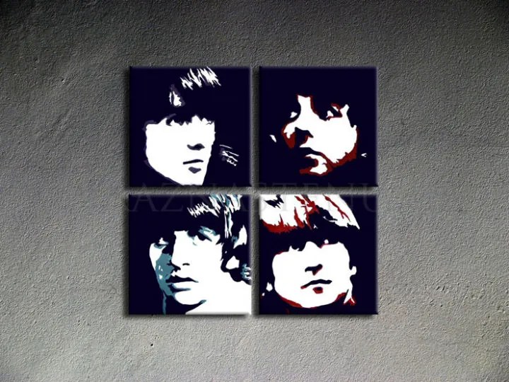 Ručne maľovaný POP Art obraz Beatles | rôzne rozmery