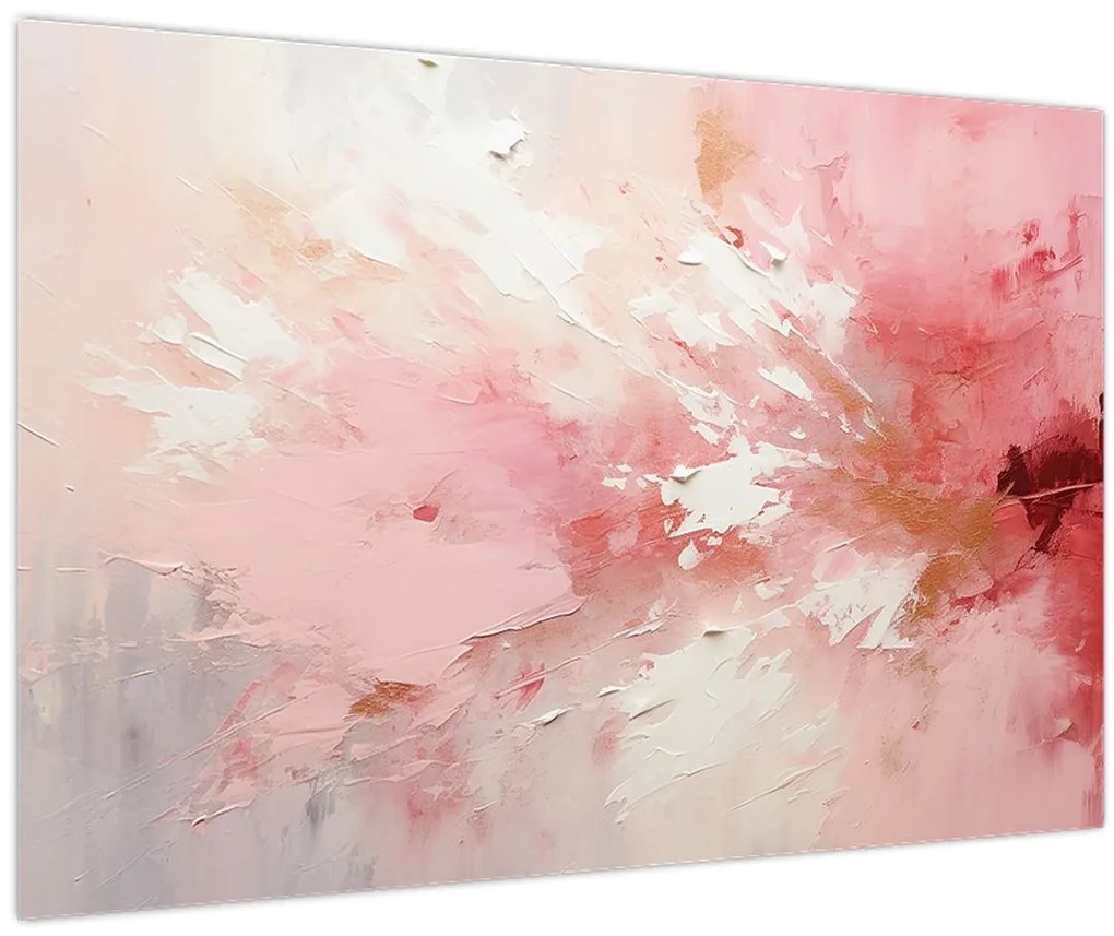 Obraz - Ružový abstrakt (90x60 cm)