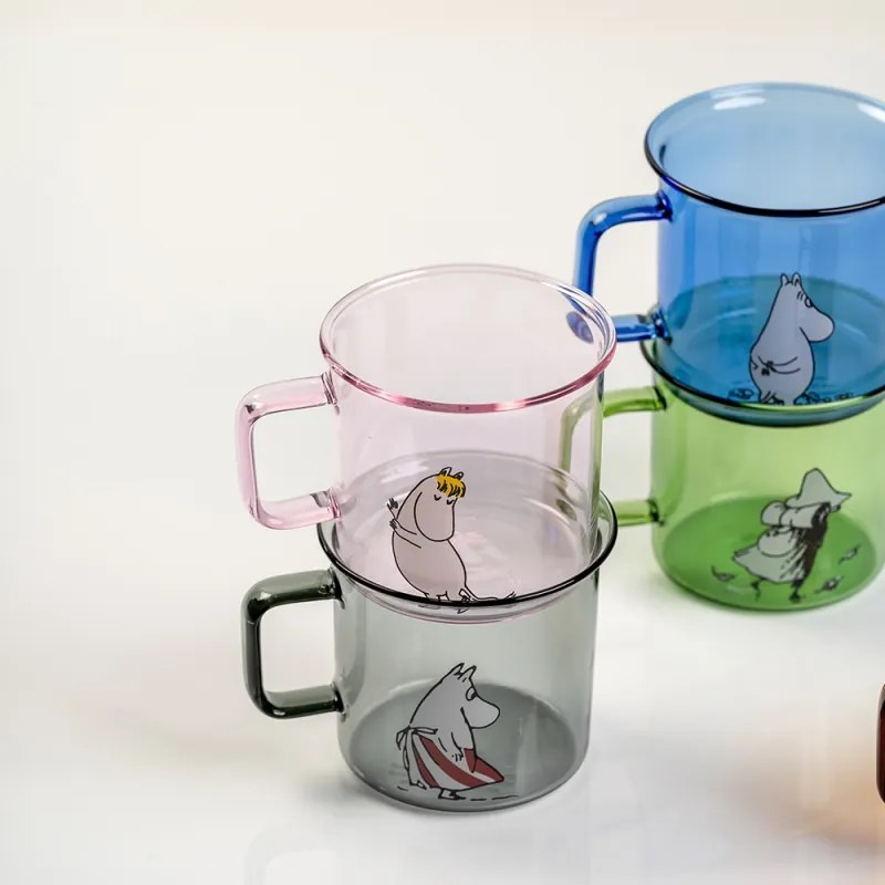 Sklenený hrnček Moomin 0,35l, modrý