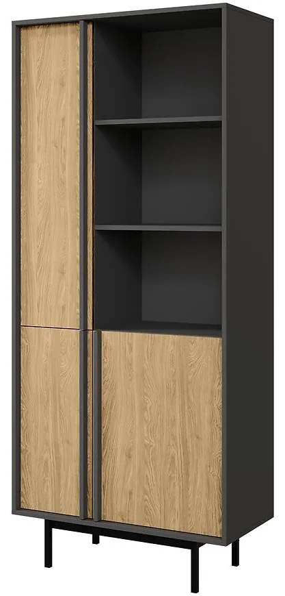 Vitrína Alsy 2 Olejovaný dub/Antracit