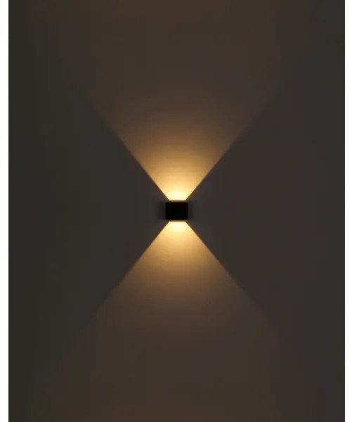 Globo 34168RB - LED Vonkajšie nástenné svietidlo VERONIKA 2xLED/3W/230V IP44 čierna