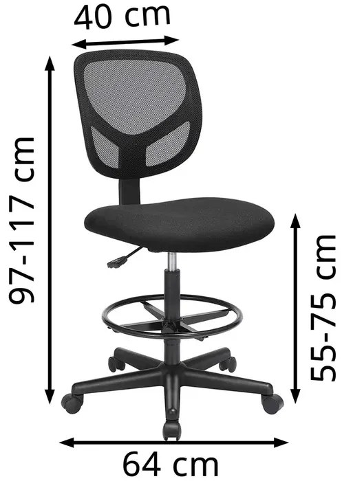 Kancelárska stolička Delton čierna