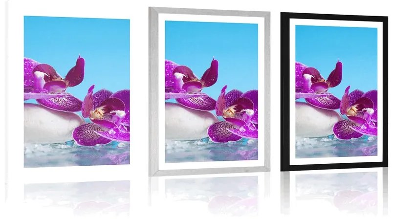 Plagát s paspartou wellness zátišie - 40x60 silver