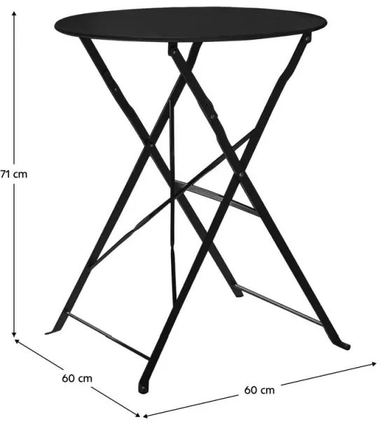 Kondela Záhradný set 1+2, čierna, oceľ, OBAX