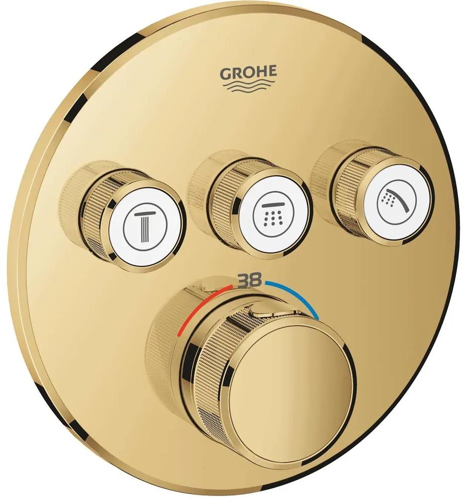 GROHE Grohtherm SmartControl termostatická batéria pod omietku, pre 3 výstupy, Cool Sunrise, 29121GL0