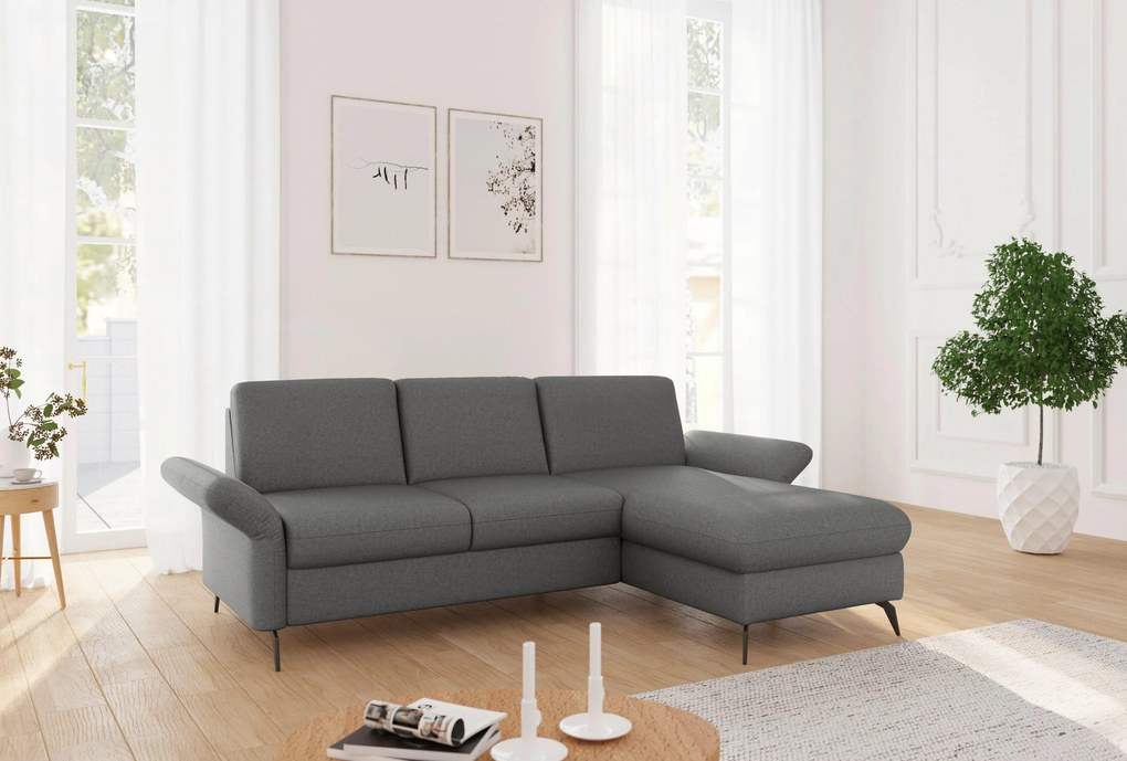 XXXLutz ROHOVÁ SEDAČKA, textil, tmavosivá Sit & More - Sedačky - 00014401615H