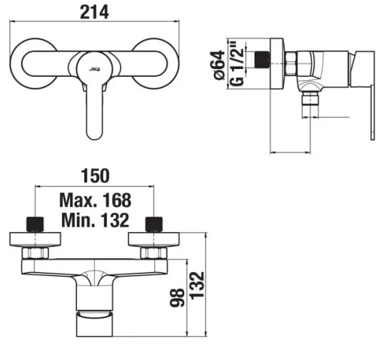JIKA H3311Z70044001 - Sprchová batéria LYRA lesklý chróm