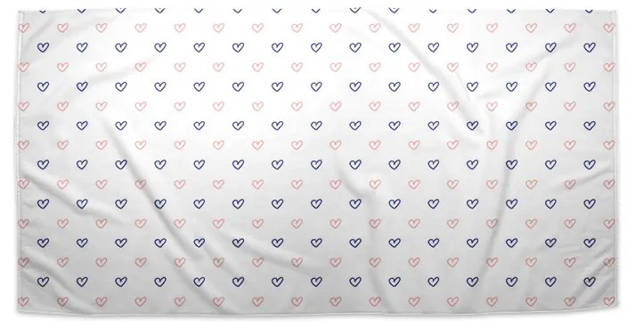 Sablio Uterák Srdiečka na bielej - 50x100 cm