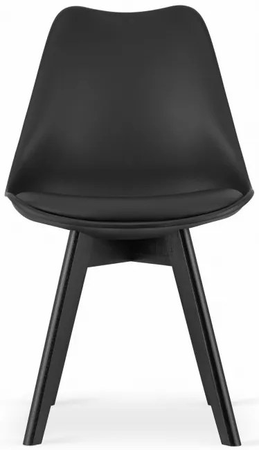 Set štyroch jedálenských stoličiek MARK čierny - čierne nohy (4 ks)