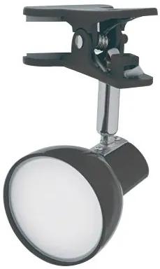 NIPEKO Stolná flexibilná LED lampa s klipom, 5W, teplá biela, 14cm, čierna