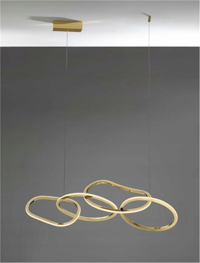 Nova Luce závesné svietidlo Girish zlatá nerez oceľ a akryl Led 50W 230V 300