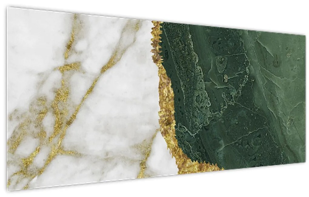 Obraz - Zelený mramor N⁰3 (120x50 cm)
