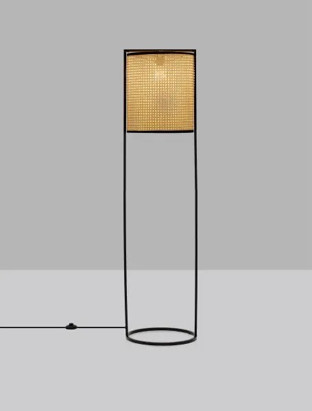 LED prírodno-čierna stojaca lampa Erto