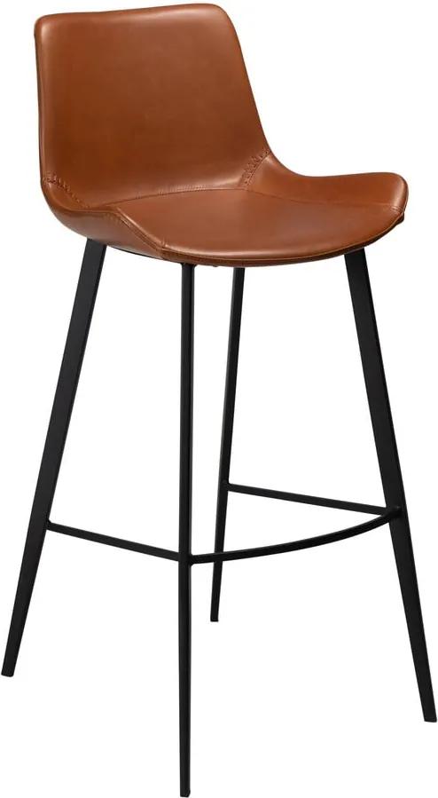 Hnedá barová stolička z eko kože DAN–FORM Denmark Hype, výška 103 cm