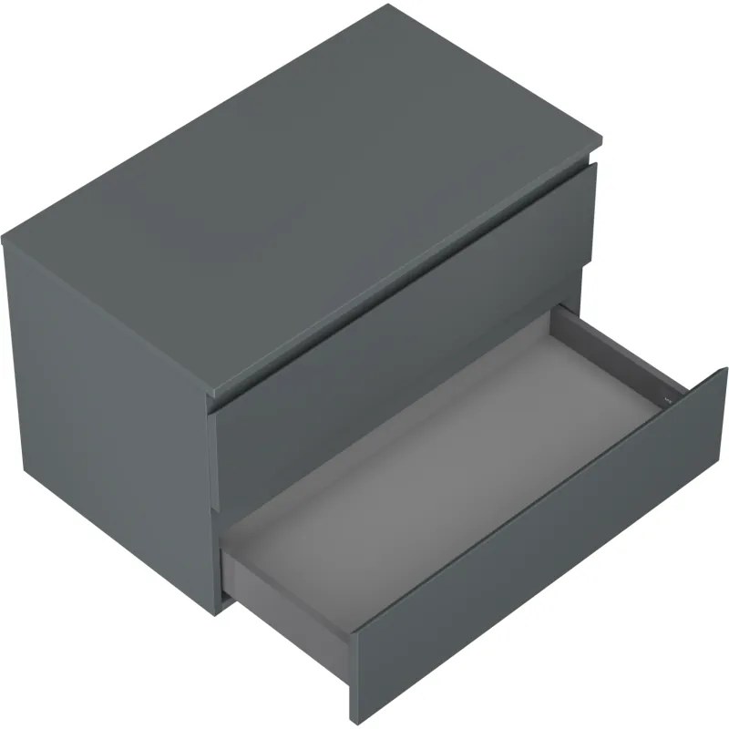 Mexen Orio, kúpeľňová skrinka 80 cm s hornou časťou, 2 zásuvky, grafitová matná, 91A10-08047-2-BFFC66