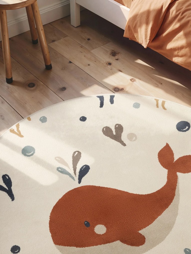 Hanse Home, Detský koberec Adventures 106421 Cream Multicolor kruh, 160x160 (priemer) kruh, viacfarebná, detská izba