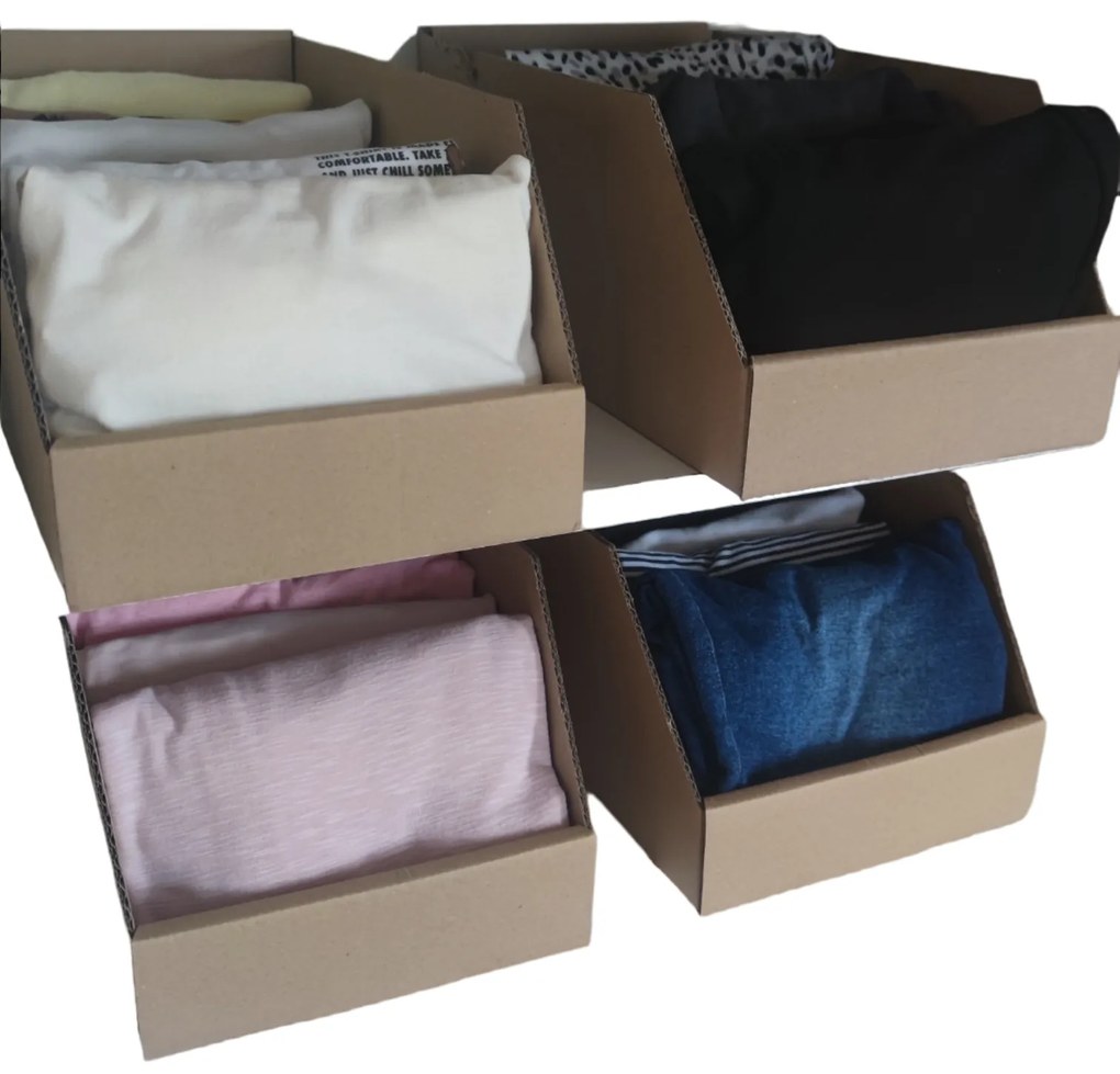 KARTON PAK Úložné boxy na oblečenie, organizéry do skrine EKO KARTON 20 x 30 cm