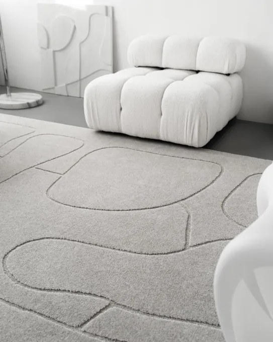 Koberec Agnella Morphic Morphic svetlosivý