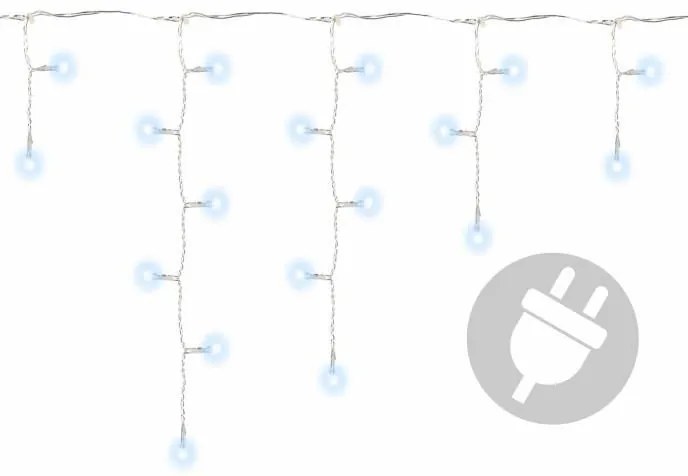 Nexos 1160 Vianočný svetelný dážď 144 LED studená biela - 5 m