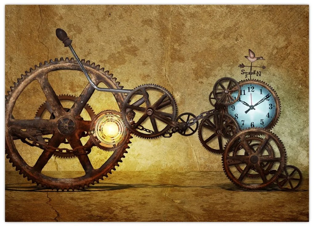 Obraz strojčekov historických hodín (70x50 cm)