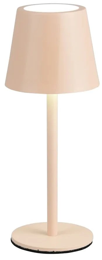 Krémovobiela LED stolová lampa s kovovým tienidlom (výška 21 cm) Diaz – Reality