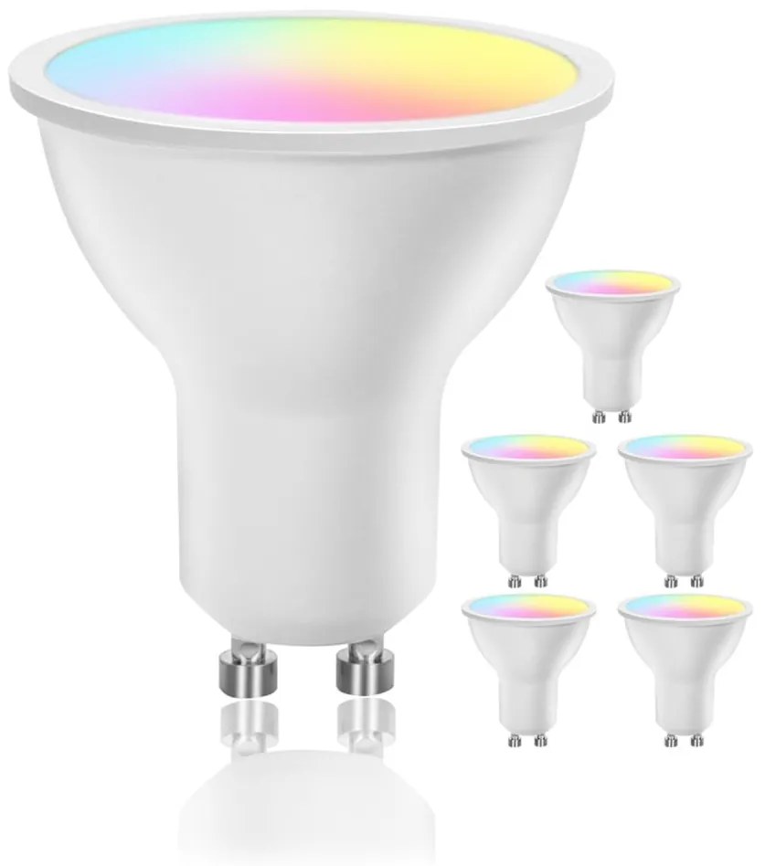 Sada 6x LED stmievateľných žiaroviek GU10/6,5W/230V 2700-6500K Wi-Fi - Aigostar