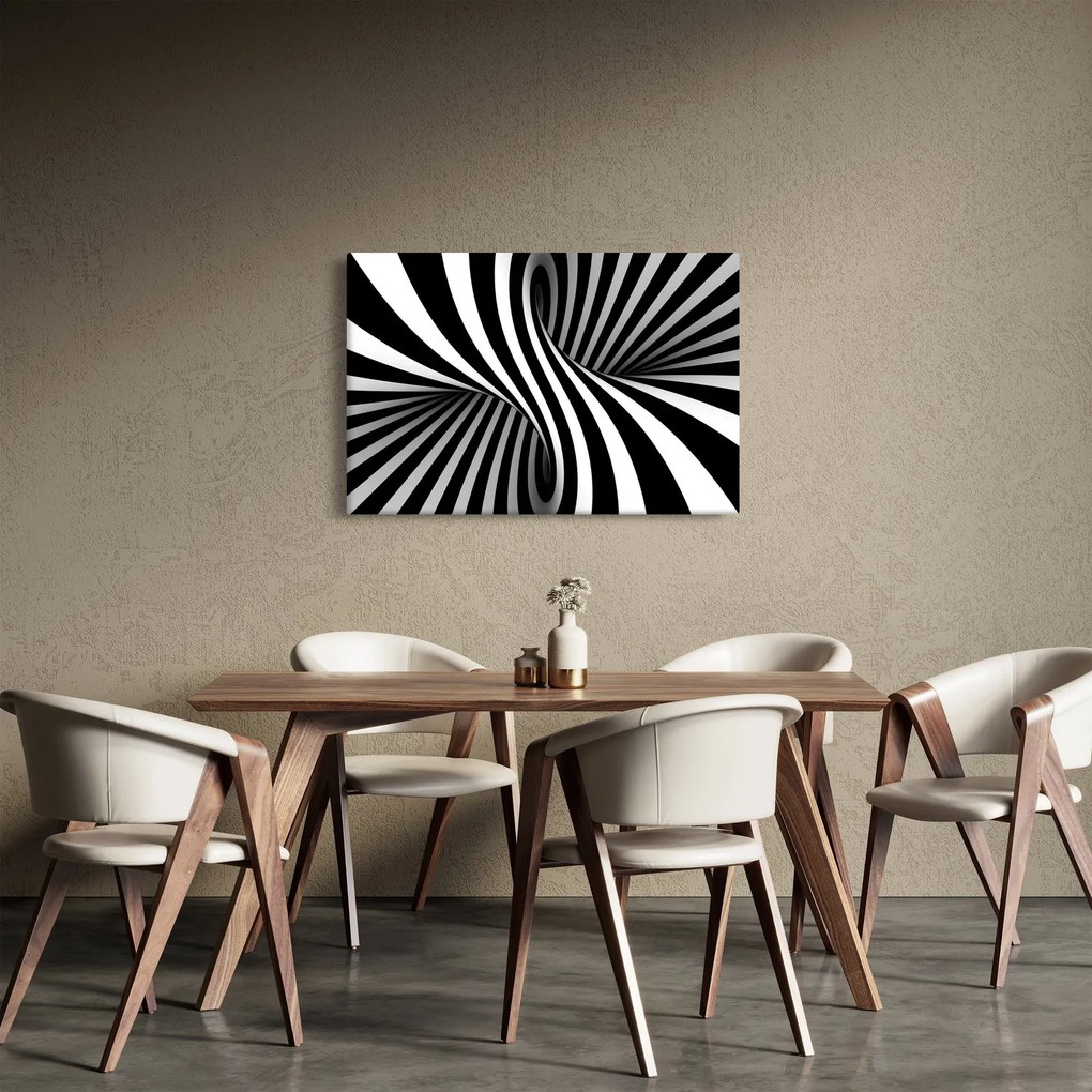 Abstraktní obraz so zebrymi pruhmi (90x60 cm)