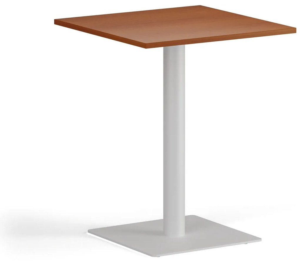 Konferenčný stolík ENZO, 60x60 cm, biela podnož, čerešňa