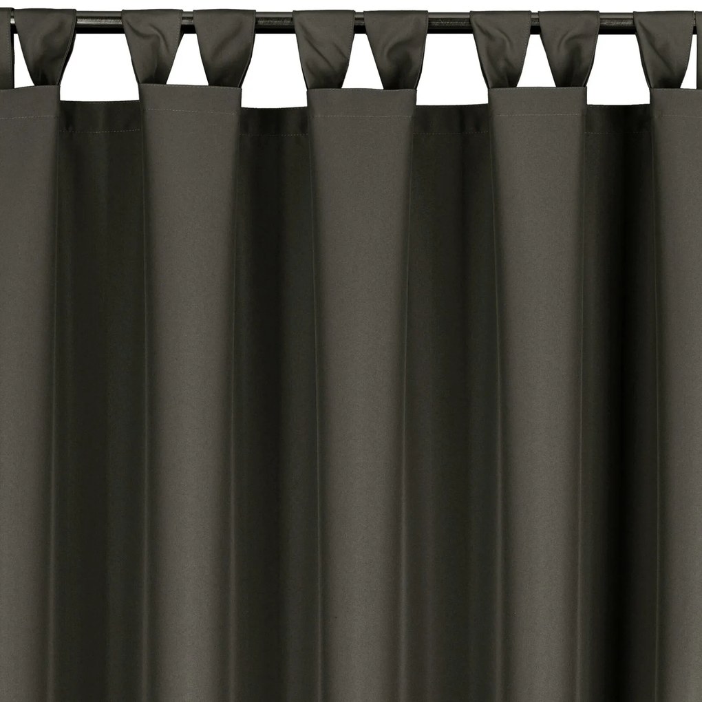 ZÁHRADNÝ VODEODOLNÝ ZÁVES NA PÚTKACH GARDEN 155X220 CM GRAFITOVÁ