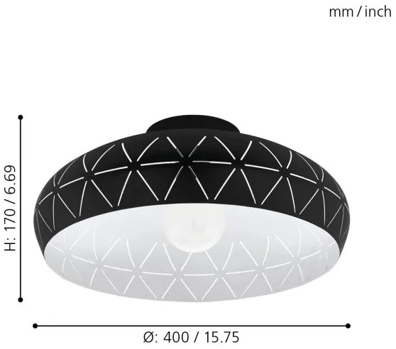 Eglo 98466 - Stropné svietidlo RAMON 1xE27/28W/230V