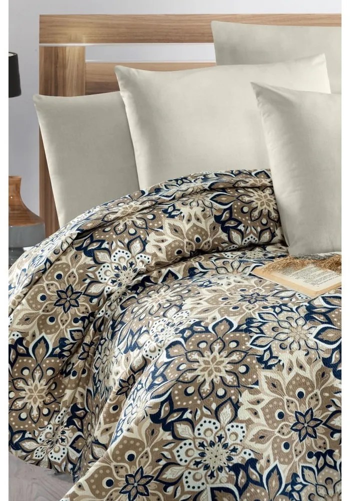 Hnedý bavlnený pléd 200x230 cm Pique - Mila Home