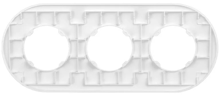 Elhard Okrúhly trojrámček Rondo, biely RD3003W