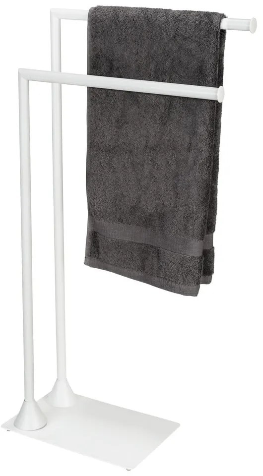 Biely oceľový stojan na uteráky Hella – Wenko
