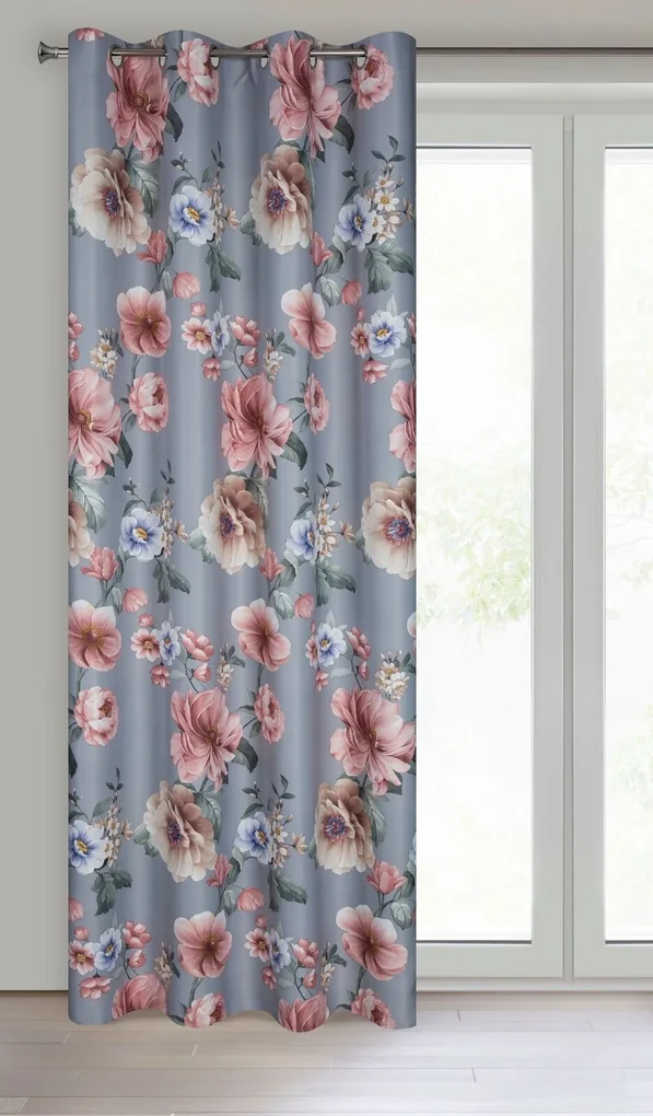 ZATEMŇOVACÍ ZÁVES NA KRÚŽKOCH GAJA 140X250 CM VZOROVANÁ