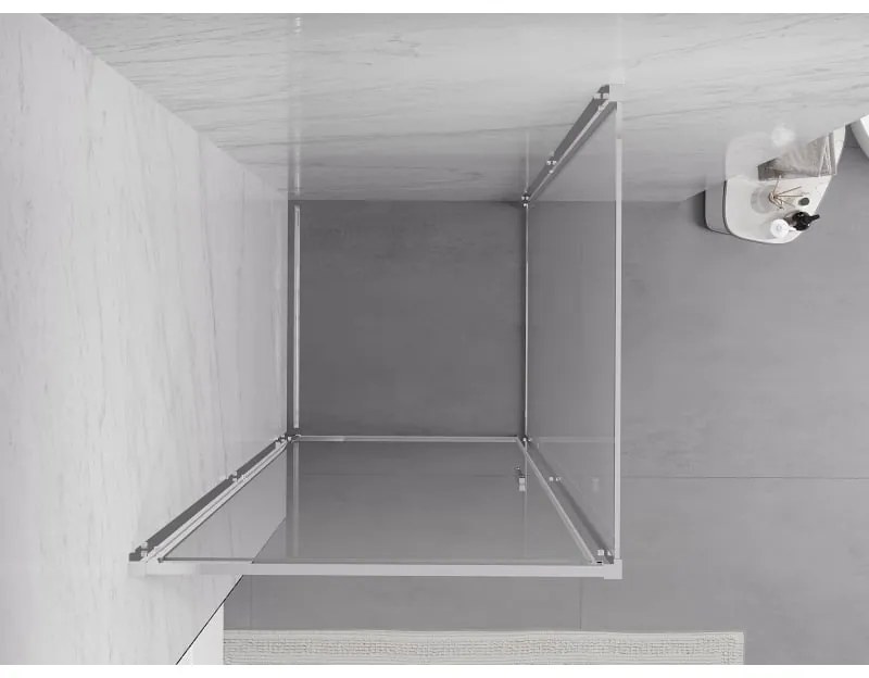 Mexen Exo, sprchovací kút s krídlovými dverami 70 x 70 cm, 6mm číre sklo, chrómový profil, 817-070-070-01-00